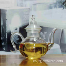 Nueva tetera de cristal de té floreciente resistente al calor con infusor
